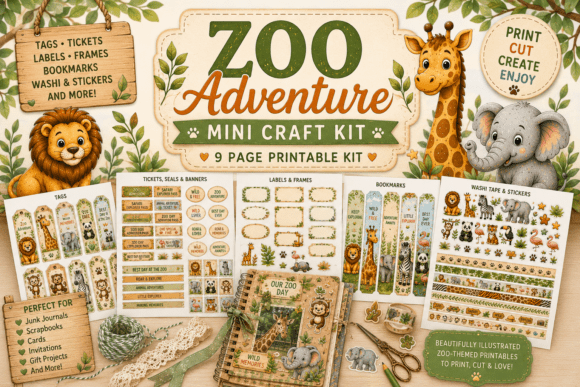 Download Zoo Day Adventure Mini Papercrafting Kit - Adventure Collection