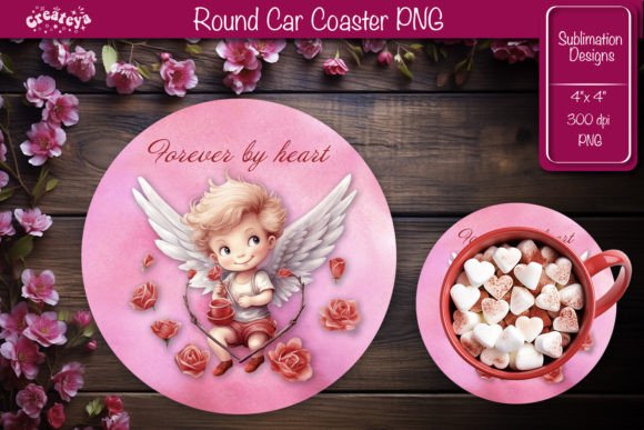 Download Round Coaster Sublimation Valentine - Premium Resources