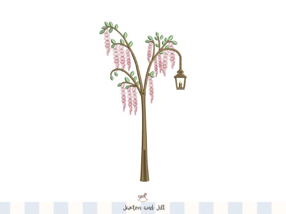 Download Wisteria Tree Garden Embroidery - Garden embroidery Collection
