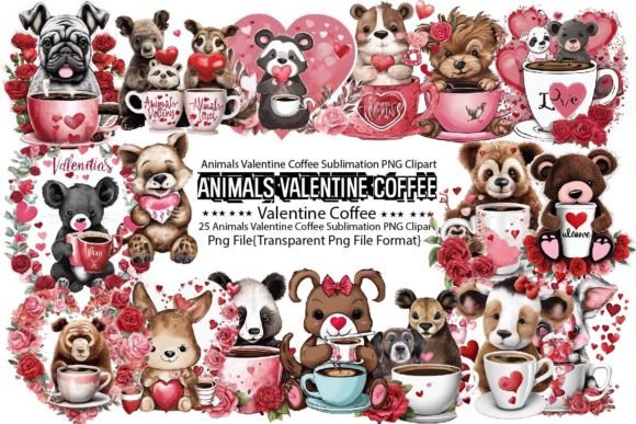 Download Animals Valentine Coffee Sublimation - Premium Resources