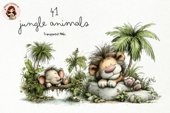 Download Cute Jungle Animals PNG Clipart - Jungle animal Collection